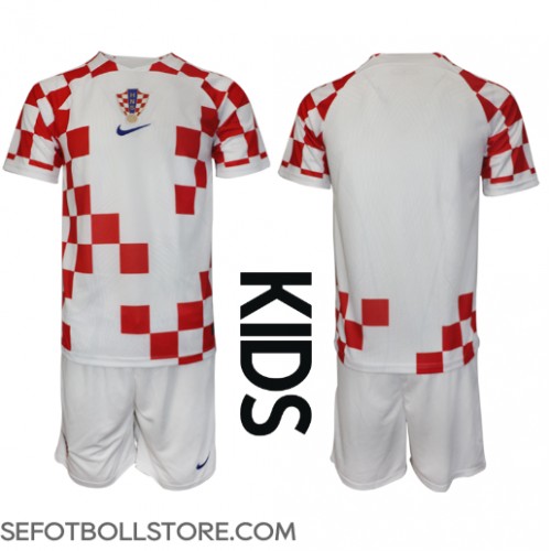 Kroatien Replika babykläder Hemmaställ Barn VM 2022 Kortärmad (+ korta byxor)